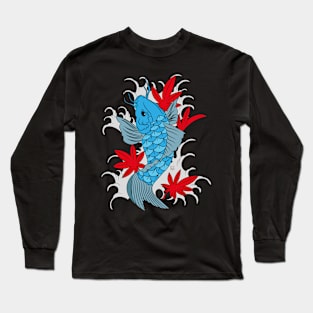 Blue_Koi_001 Long Sleeve T-Shirt